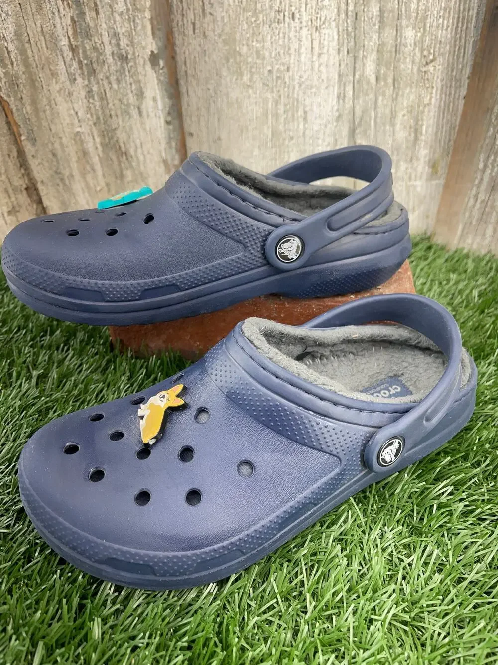 CROCS Lined Navy Clogs Clogs Youth J3